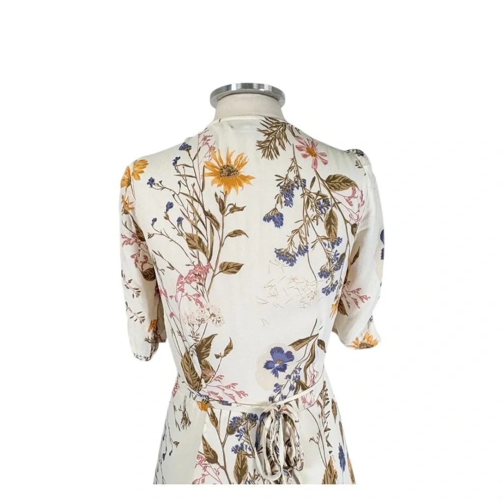 Reformation Lucky Wrap Mini Dress Size Medium - Picture 8 of 11